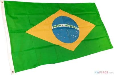 Brazil Flag - 5ft x 3ft | Standard Polyester