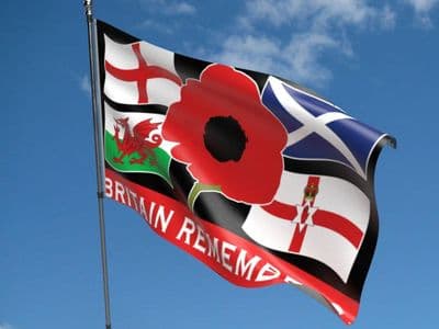 Britain Remembers Flag 5ft x 3ft Waving