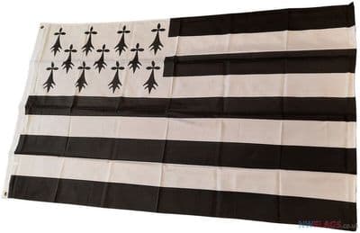 Brittany Flag - 5ft x 3ft | Standard Polyester