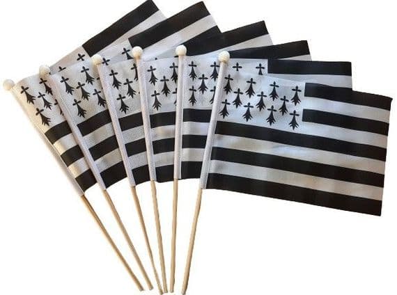 Brittany Pack of Hand Flags | Buy Brittany Pack of Hand Flags