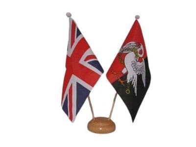 Buckinghamshire Friendship Table Flag - Wood