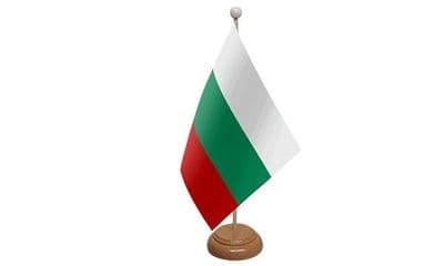Bulgaria Wooden Table Flag