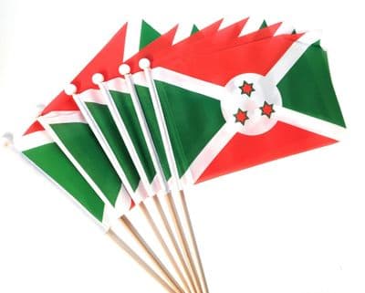 Burundi Hand Flag - 6 Pack