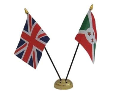 Burundi with UK Friendship Table Flag
