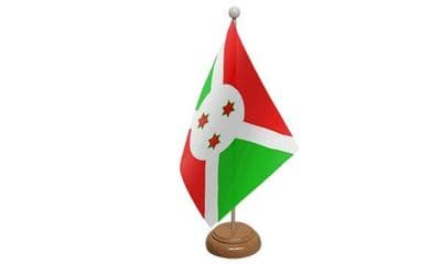 Burundi Wooden Table Flag