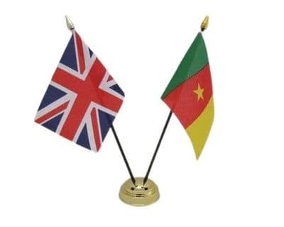 Cameroon with UK Friendship Table Flag