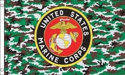 Camo Marines 5ft x 3ft Flag