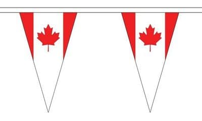 Canada Bunting Triangle 5m - 12 Flags