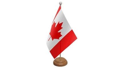 Canada Wooden Table Flag