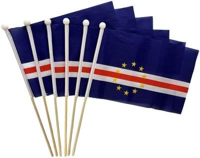 Cape Verde Hand Flag - 6 Pack