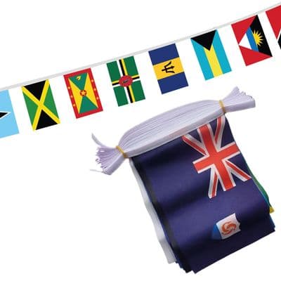 Caribbean Country Mixed Bunting 9m - 30 Flags