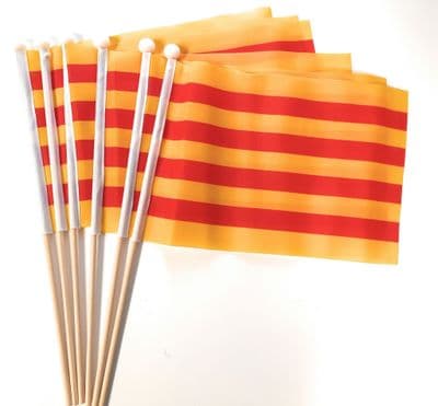Catalonia Hand Flag - 6 Pack