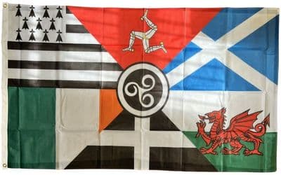 Celtic Nations Flag - 5ft x 3ft | Heavy Knitted Polyester