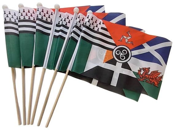 Celtic Nations Hand Flags | Buy Celtic Nations Pack of Hand Flags