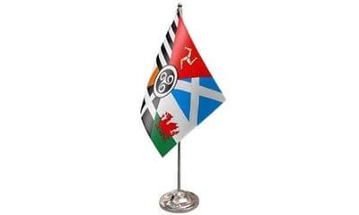 Celtic Nations Table Flag - Satin