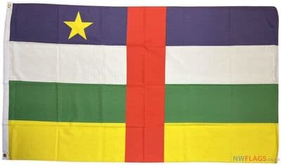 Central African Republic Flag - 5ft x 3ft | Standard Polyester