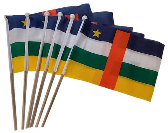 Buy Central African Republic Pack of Hand Flags | NWFlags