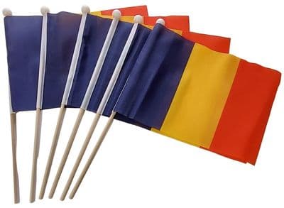 Chad Hand Flag - 6 Pack