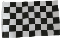 Checkered Sleeved Black & White Flag | North West Flags