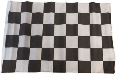 Checkered SLEEVED Black and White Flag - 1.5ft x 1ft