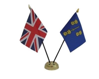 Cheshire with UK Friendship Table Flag