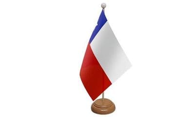 Chile Wooden Table Flag