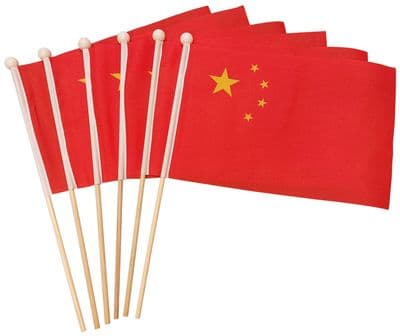 China Hand Flag - 6 Pack