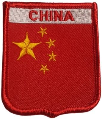 China Shield Embroidered Sew on patch