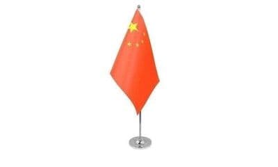 China Table Flag - Satin