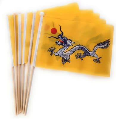 Chinese Dragon Hand Flag - 6 Pack
