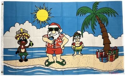 Christmas Beach Island Flag - 5ft x 3ft | Standard Polyester