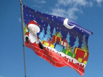 Christmas Eve Santa 5ft x 3ft Flag