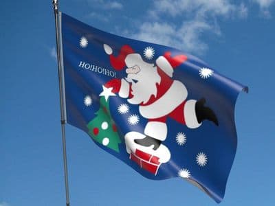Christmas Ho Ho Ho Flag 5ft x 3ft