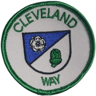 Cleveland Way Round Embroidered Sew on patch