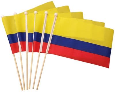Colombia Hand Flag - 6 Pack