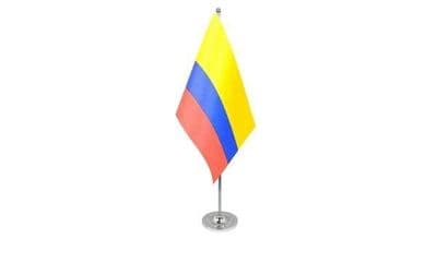 Colombia Satin Table Flag