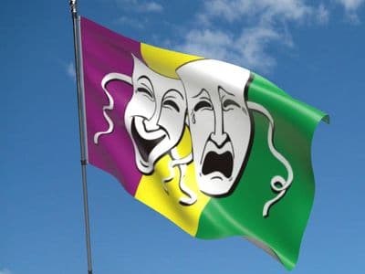 Comedy and Tragedy Flag 5ft x 3ft