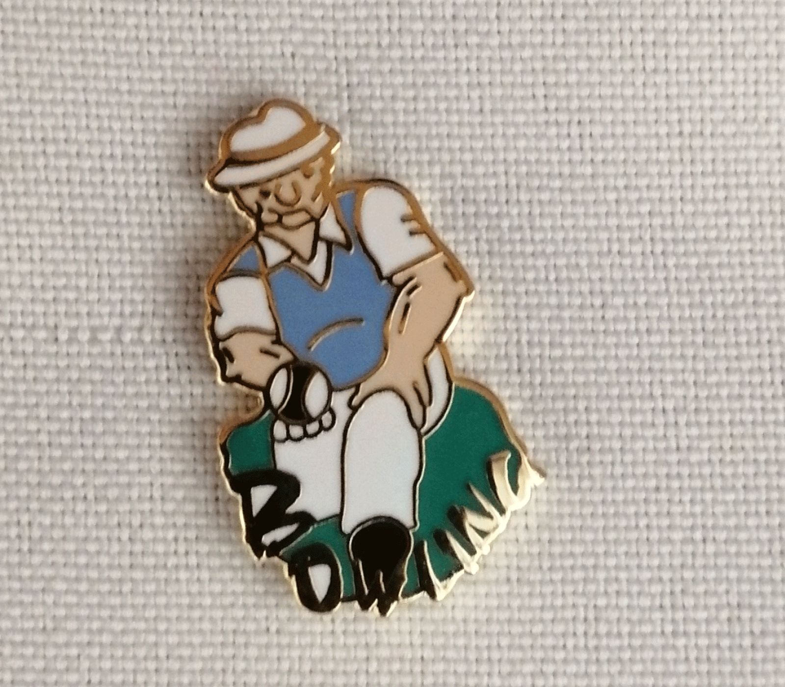 Comic Bowler Gent Pin Badge | Buy Comic Bowler Gent Pin Badge