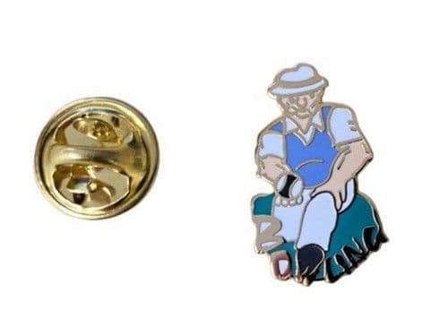 Comic Bowler Gent Pin Badge | Buy Comic Bowler Gent Pin Badge