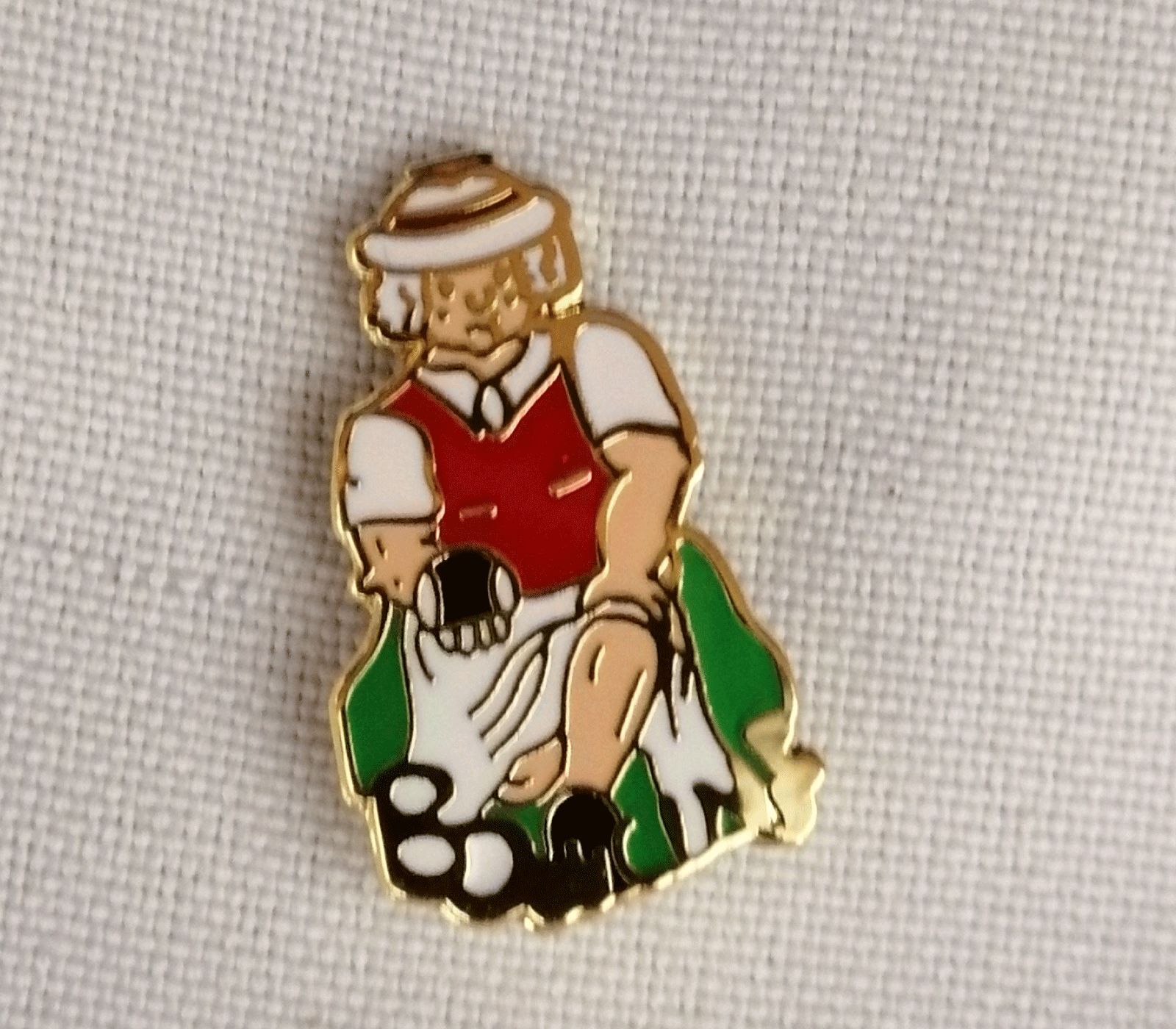 Comic Bowler Lady Pin Badge | Buy Comic Bowler Lady Pin Badge