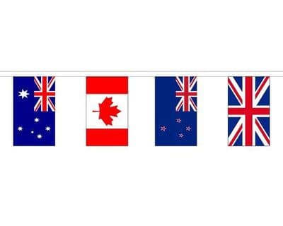 Commonwealth Games Mixed Bunting (19m) - 70 Flags
