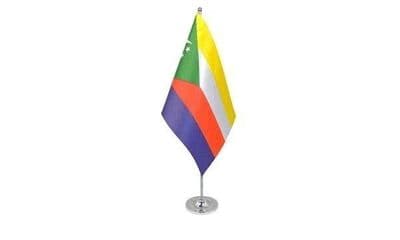 Comoros Table Flag - Satin