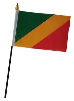 Congo Brazzaville (Republic of the Congo) Table Flag - NO BASE