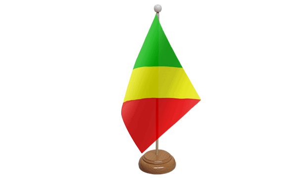 Congo Brazzaville (Republic of the Congo) Wooden Table Flag