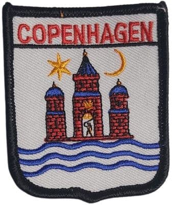 Copenhagen Shield Embroidered Sew on patch