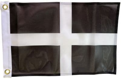 Cornwall Flag 1.5ft x 1ft - Knitted Heavy Polyester Small Flag with 2 Eyelets