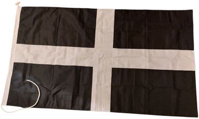 Cornwall Sewn Flag with Rope & Toggle - 5ft x 3ft