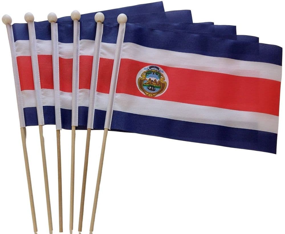 Costa Rica Pack of Hand Flags Buy Costa Rica Pack of Hand Flags