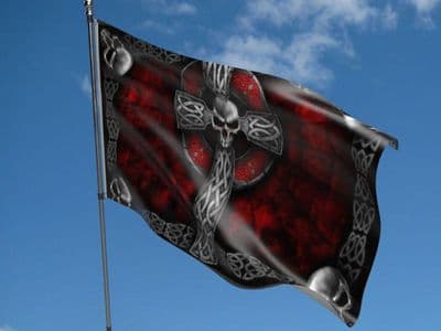 Cross Skull Flag 5ft x 3ft