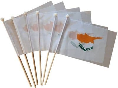 Cyprus Hand Flag - 6 Pack